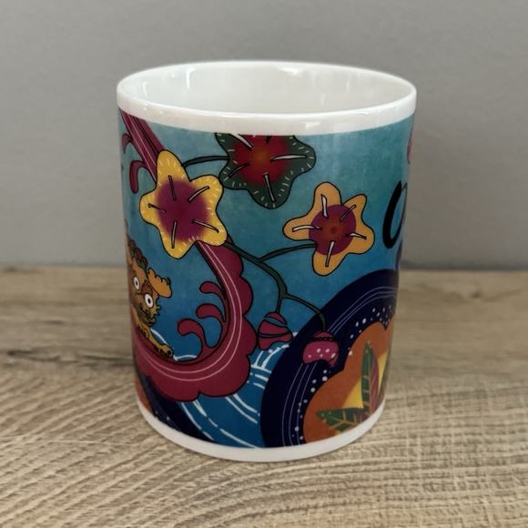 Starbucks Mug 2016 Okinawa Coffee Tea Collector Fu Dog Shisa Lion Flowers - Picture 3 of 9